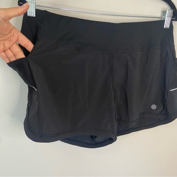 Athleta Ready Set Go Reflective Shorts Sz Medium - Picture 2 of 8